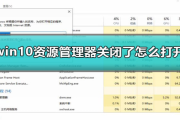 win10资源管理器关闭了怎么打开
