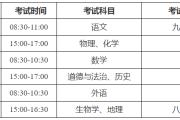 安徽省教育厅：2023年安徽安庆中考时间、科目及分值已公布