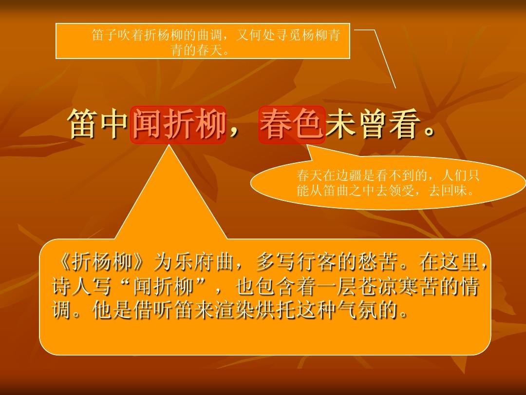 李白的春夜洛城闻笛_春夜洛城闻笛的意思_春夜洛城闻笛中的闻折柳