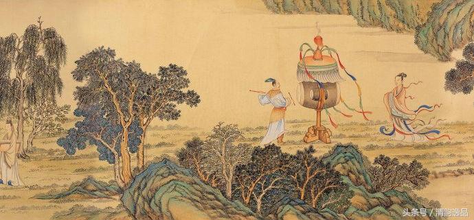 丁观鹏_丁观鹏真迹画落款实图_洛神赋图是谁的作品