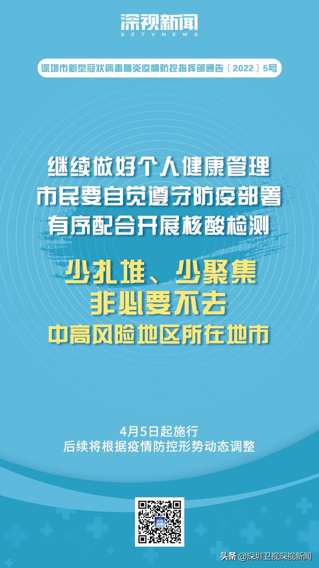 深圳5号通告来了！进出社区小区、公共场所、乘坐公共交通均凭72小时核酸阴性证明