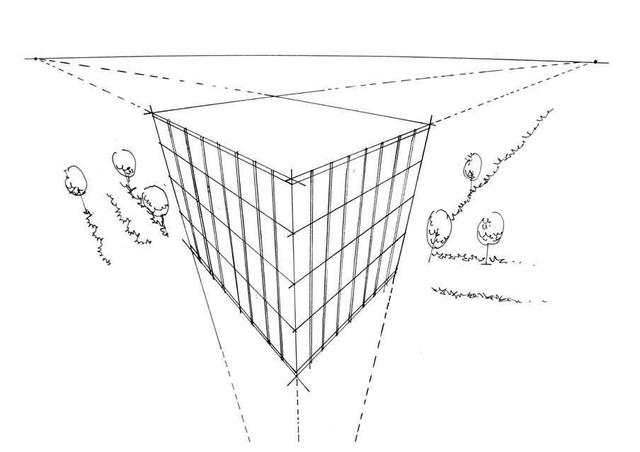 手绘透视法基础教学：不会画透视怎么办？分步骤图解教你画透视