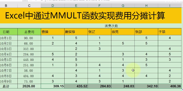 mmult函数的使用方法