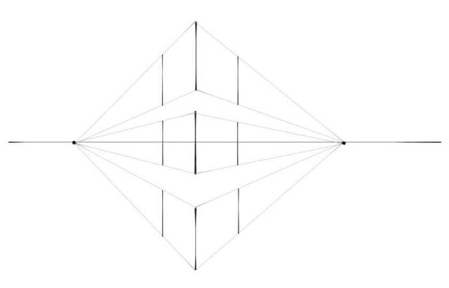 两点透视基础教学：不会画透视怎么办？图解示范教你，一看就会