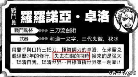 索隆的左眼官方解释_索隆的左眼什么情况_索隆的眼睛